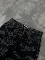 شلوار جین بگ مشکی کاستوم Bershka - Image 5