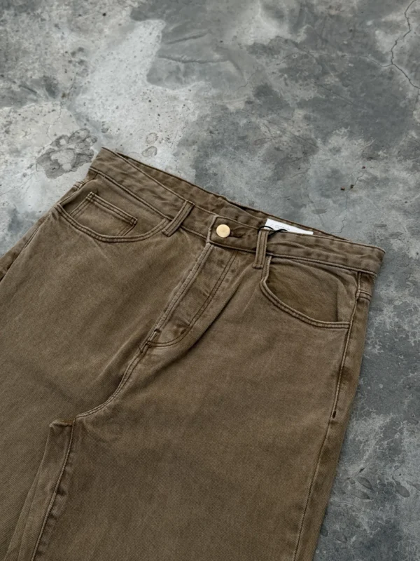 شلوار جین بوت کات نسکافه ای Zara - Image 6