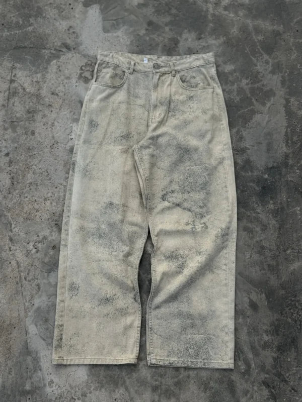 شلوار جین بگ کرم Zara - Image 4