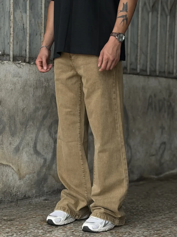شلوار جین بوت کات نسکافه ای Zara - Image 2