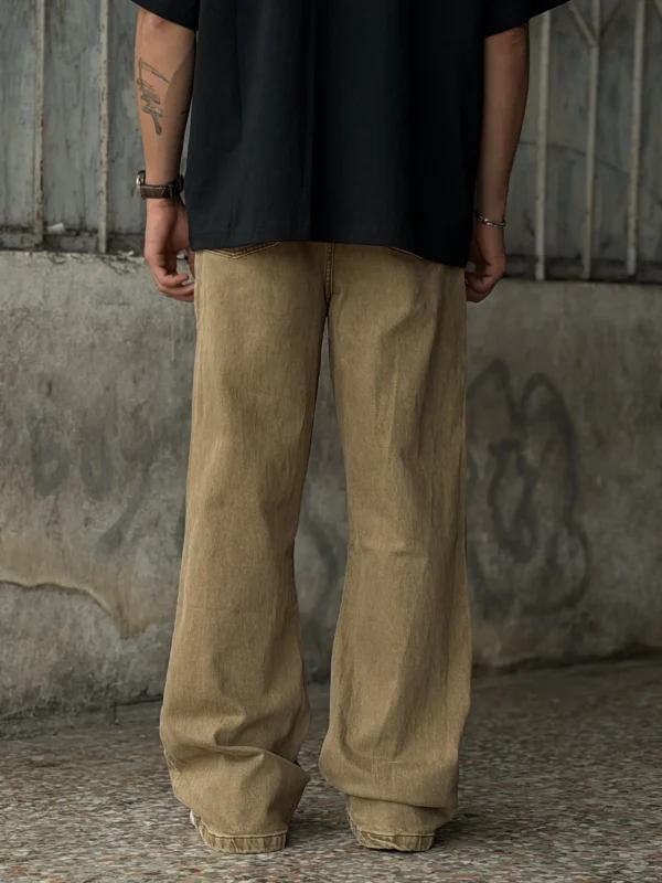 شلوار جین بوت کات نسکافه ای Zara - Image 4