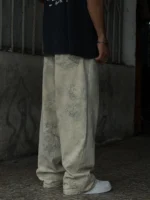 شلوار جین بگ کرم Zara - Image 3